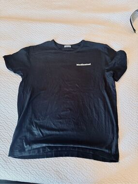 Black "Medicated" Graphic Tee by Hiro Clark